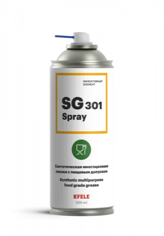 Термо- и водостойкая пластичная смазка EFELE SG-301 Spray с пищевым допуском NSF H1